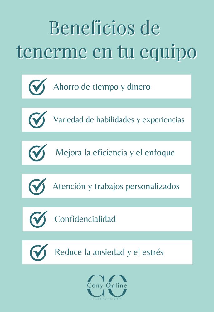 Beneficios de tenerme en tu equipo
